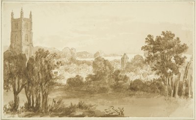 Portbury Church og Posset Point av John Reverend Eden