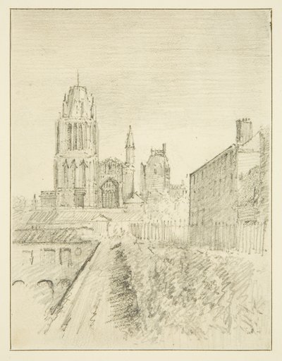 Redcliffe Church og en del av Alfred Wharf (tegning, akvarell) av John Reverend Eden