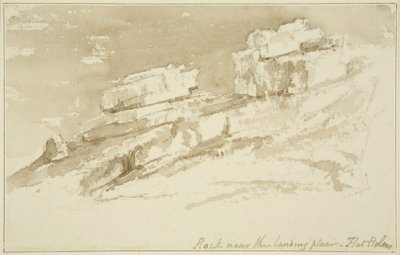 Steiner nær Landing Place, Flat Holm av John Reverend Eden