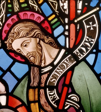 Leder av døperen Johannes, 1861 (farget glass) av John Richard Clayton