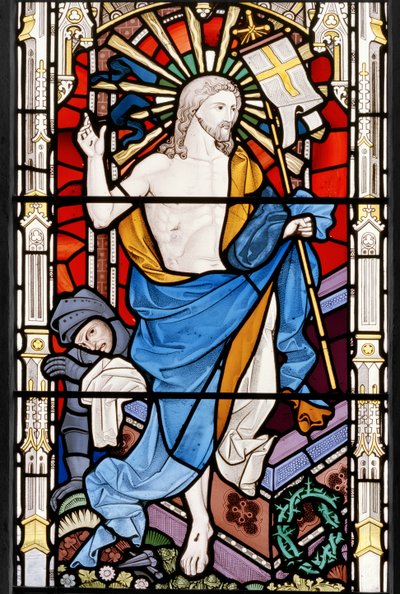 The Risen Christ, 1862 (farget glass) av John Richard Clayton