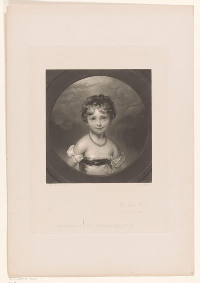 Portrett av Emily Ashley-Cooper The Rose Bud / (Present Lady Ashley) (tittel på objekt) av John Richardson Jackson