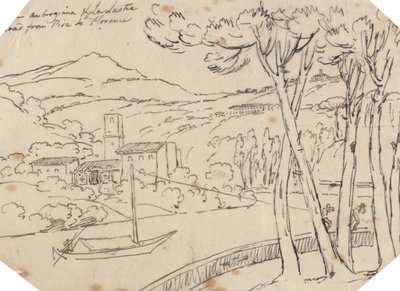 Mellom Ambrogiana og La Lastra av John Robert Cozens