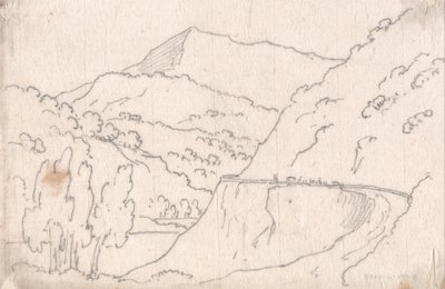 Mellom Tavarnelle og Capriano av John Robert Cozens