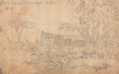 Broken Side of the Amphitheatre i Roma av John Robert Cozens