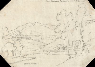 Karteuserklosteret nær Firenze av John Robert Cozens