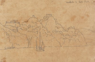 Portofino slott av John Robert Cozens