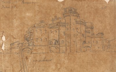 Slottet på Ferrara, 21. juni av John Robert Cozens