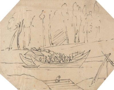 Storfe på en båt av John Robert Cozens