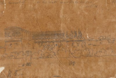 Kloster nær Ponte Nuovo, 16. oktober av John Robert Cozens