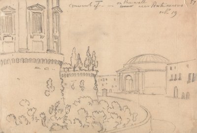 Kloster nær Ponte Nuovo, 19. oktober av John Robert Cozens