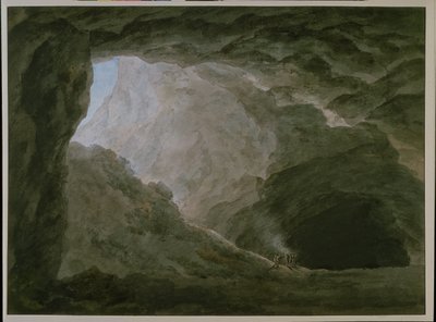 Grotte i Campagna (akvarell på papir) av John Robert Cozens