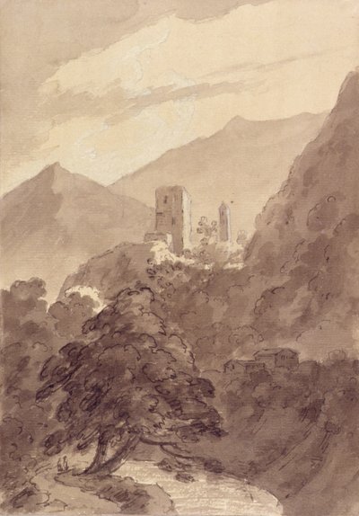 In the Grisons (penn og blekk, akvarell på papir) av John Robert Cozens
