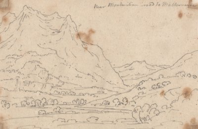 Nær Montmilian, veien til Malterverne av John Robert Cozens