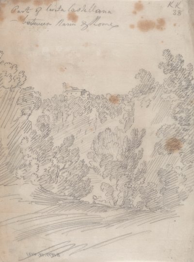En del av Civita Castellana, mellom Narni og Roma av John Robert Cozens