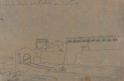 Sea Shore ved Portici, 7. september av John Robert Cozens