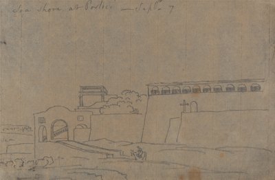 Sea Shore ved Portici, 7. september av John Robert Cozens