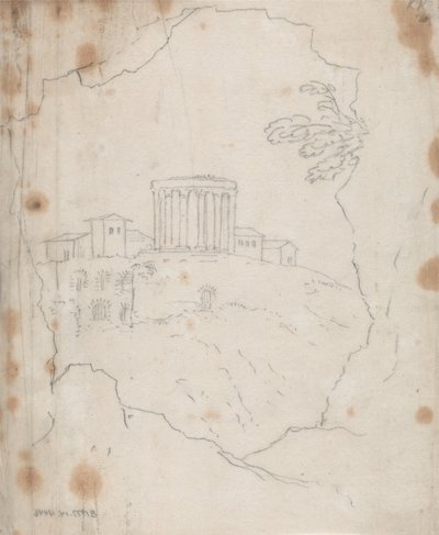 Vesta-tempelet, Tivoli av John Robert Cozens