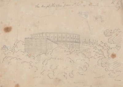 Amfiteateret sett fra S. Pietro in Vinculo av John Robert Cozens