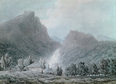The Falls of Lodore (wc på papir) av John Robert Cozens