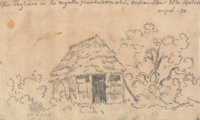 Pagliaro i Myrtle Plantation i Sir William Hamilton's Villa, Portici av John Robert Cozens