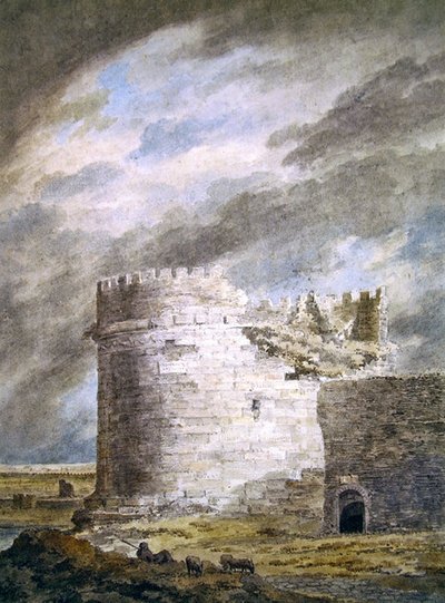 Graven til Cecilia Metella, Capo di Bore, nær Roma (blyant og akvarell på papir) av John Robert Cozens