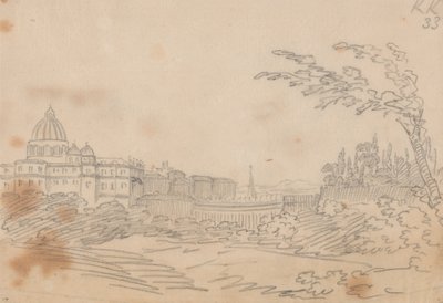 Utsikt over Vatikanet av John Robert Cozens