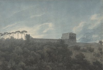 Utsikt over Villa Lante på Janiculum i Roma, 1782-83. av John Robert Cozens