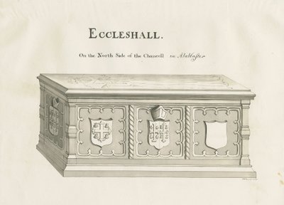 Eccleshall - Biskop Sampsons grav: penn- og vasketegning, nd [1800-tallet] (tegning) av John Robert Fernyhough