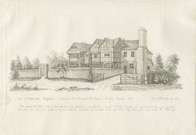Kingswinford - Bradley Hall: penn- og blekktegning av John Robert Fernyhough
