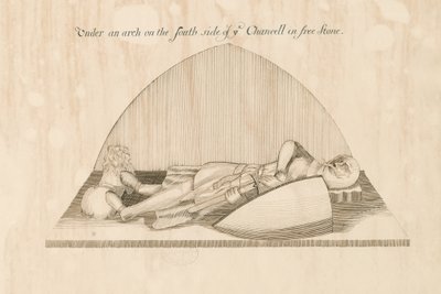 Swynnerton Church - Effigy: penn- og blekktegning, nd [1800-tallet] av John Robert Fernyhough