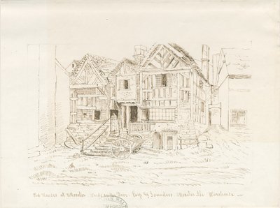 Uttoxeter Town - Ale Warehouse: penn- og blekktegning, og [?midten av 1800-tallet] av John Robert Fernyhough