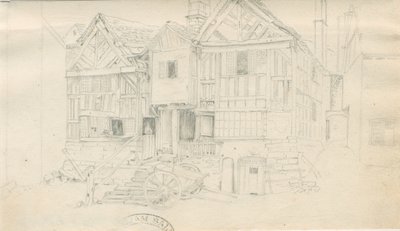 Uttoxeter Town - [Ale Warehouse]: pencil drawing, nd [?mid 19th cent] (drawing) av John Robert Fernyhough