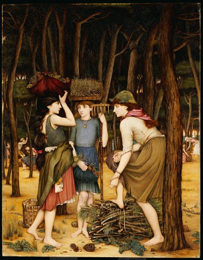 Pine Woods ved Viareggio av John Roddam Spencer Stanhope