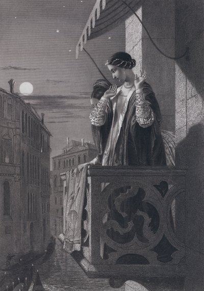 Alvisi Sanuto og ambassadørens datter (gravering) av John Rogers (after) Herbert
