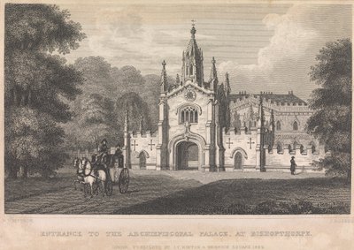 Inngang til Archiepiscopal Palace, ved Bishopthorpe (utgitt av IT Hinton); side 34 (bind 1) av John Rogers