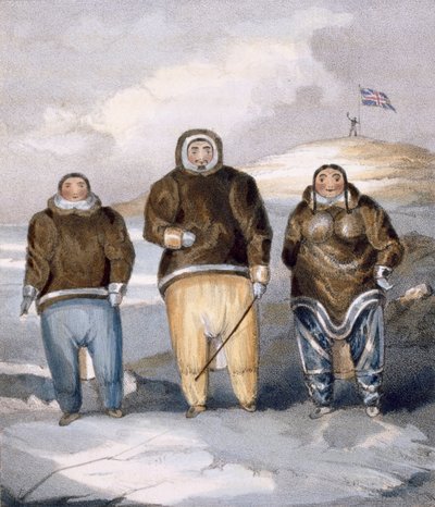 Kawalua, Tiagashu og Adlurak, 1835 av John Ross