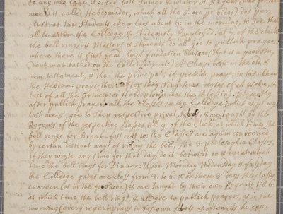 Et brev fra John Row, en student ved St. Andrews, til sin onkel, 1691 av John Row