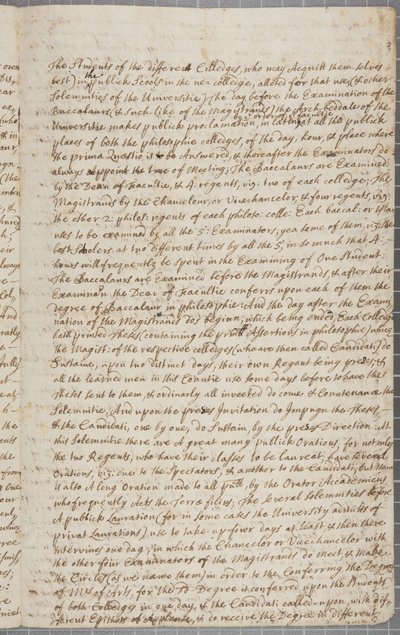 Et brev fra John Row, en student ved St. Andrews, til sin onkel, 1691 av John Row