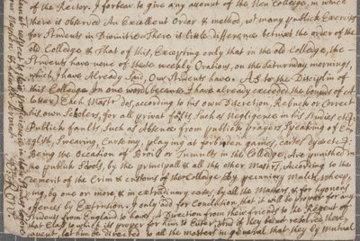 Et brev fra John Row, en student ved St. Andrews, til sin onkel, 1691 av John Row