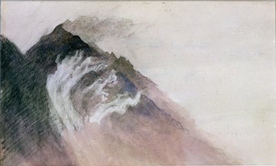 Chamonix, Mont Blanc (wc på papir) av John Ruskin