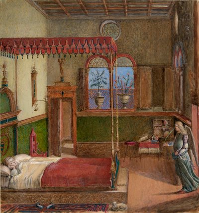Tegning av Carpaccios drøm om Saint Ursula, 1876 av John Ruskin
