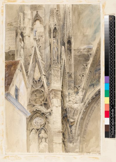 Inngang til South Transept of Rouen Cathedral, 1854 av John Ruskin
