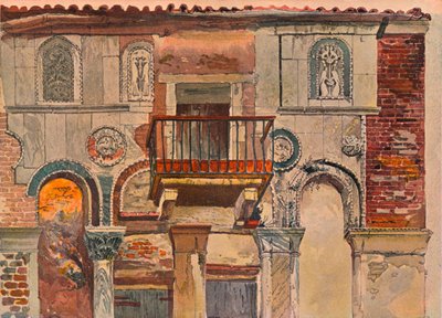 Fondaco De Turchi, Venezia, c1853 av John Ruskin