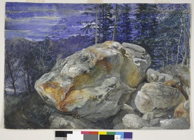 Fragment of the Alps, ca. 1854-56 (wc & gouache over blyant på papir) av John Ruskin