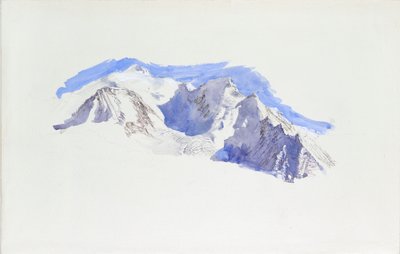 Mont Blanc fra Saint-Martin-sur-Arve, oktober 1874 av John Ruskin