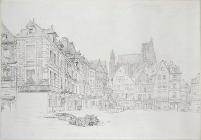Study for Detail of the Market-Place, Abbeville, september – oktober 1868 av John Ruskin