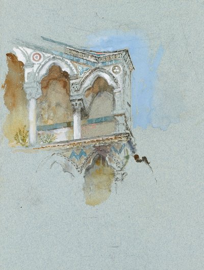 Studie av fasaden til San Michele i Borgo, Pisa av John Ruskin