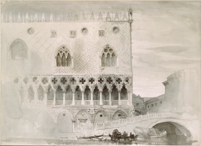 Utsiden av hertugpalasset, Venezia, 1852 av John Ruskin