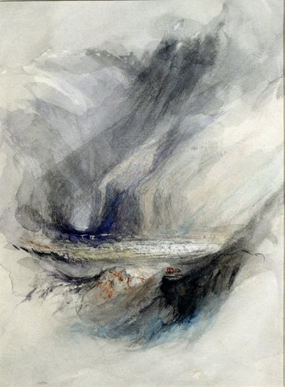 The Gates of the Hills, versjon av JMW Turners 'St. Gothard', frontispice for Vol 4 av 'Modern Painters' (se også 69718) av John Ruskin